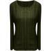 Women's Long Sleeve Sweater Tunic - Casual Solid Color T-Shirt for Autumn & Winter - Warm & Stylish in Black & M Green - Buy Online on GoSupps.com