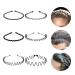 90s Style Metal Headbands for Men and Women - Pack of 6 | Non-Slip Black Hair Hoop for Wavy Hair | Unisex Elastic Comb Headband - Buy Online on GoSupps.com
