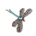 Vintage Rhinestone Dragonfly Hair Clips Set - Elegant Alloy Barrettes for Women - Buy Online on GoSupps.com