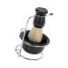 Premium Manual Shaving Brush Set for Men | Soft Nylon Hair & Large Foam Bowl | Space Saving Design | Facial Care Essentials - Buy Online on GoSupps.com