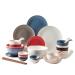 42 Pieces-Porcelain Dinnerware Set Service for 6/8modern Kitchen Dinnerware Set Complete Porcelain Combination -Include Plates Bowl Sets-for Home Fruit Salad Snack Et