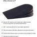SIIHEA Adjustable Heel Lifts - 1/4'' Height Increase Insoles for Achilles Tendonitis & Plantar Fasciitis - Medium (Black) - Buy Online on GoSupps.com