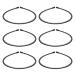 Metal Hairbands Headbands 6 Pieces Unisex Metal Elastic Hairband Hair Accessories Black for Women Men