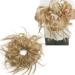 Tousled Updo Messy Bun Hair Extension in Ash Blonde - Synthetic Wavy Hairpiece for Women - Buy Online on GoSupps.com