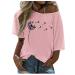 Ppanguding Women Good T-Shirt Summer Mode Off Shoulder Rainbow Bring on the Sunshine Pattern Shirt Shirt Shirt tops tops blouse graphic print tops tea tops xxl pink-c