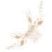 FRCOLOR Miss crystal hair comb Hair piece Metal bride decorate hair romantic wedding headpiece ornament hair accessories alloy gold hair accessories leaf prom accessories grace