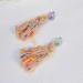 Feyley Star Shape Earrings | Pink Green Wool Thread Quasten Ohrrings | Colorful Ear Drops for Women - Buy Online on GoSupps.com