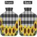 Spring Sunflower Heat Bottle - 2L Black & White Buffalo Print | PVC Warming Bag for Pain Relief & Cold Therapy - Buy Online on GoSupps.com