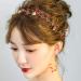 Missgrace Bridal Crystal Red Leaf Hair Vine and Earrings Wedding Vintage Headband Birthday Crown Women Party Halloween Hair Accessories Wedding Hair Jewelry Bridal Hair Accessories