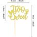 Keaziu 24 Pack Valentine's Cupcake Toppers Two Sweet Cupcake Picks for Wedding Proposal Engagement Bridal Shower Sweet Love Theme Party Cake Decoration Sweet Gold - Buy Online on GoSupps.com