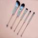 Buy Silver Beadable Makeup Brushes - Set of 5 for DIY Cosmetic & Silicone Beads | Bulk Eyeshadow & Foundation Tools - Buy Online on GoSupps.com