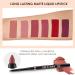 3 Velvety Matte Liquid Lipsticks + Lip Liner Set for Black Women - Rose Lip Stain, Waterproof & Long Lasting 24 Hours | One Step Lips Makeup Kit - Buy Online on GoSupps.com