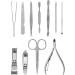 LaRoc 12pc Manicure & Pedicure Set - Nail Clippers Cuticle Remover - Luxurious Face Foot Hand Nail Care Kit - Pedicure Sets for Feet Mens Grooming Kits & Manicure Set for Women - Buy Online on GoSupps.com