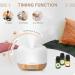 Homeweeks 300ml Essential Oil Diffuser with Remote Control Timer | Wood Grain Ultrasonic Aromatherapy Mist Diffuser | 7 Colors Light for Bedroom - Buy Online on GoSupps.com