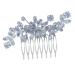 Angoily Crystal Side Hair Comb Crystal Hair Comb Hair Topper Wedding Hair Comb Wedding Bridal Hair Comb Hair Accessory for Girls Tiara Zircon Decorate Bridesmaid Flower Girl