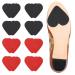 GORGECRAFT 8 Pairs 2 Colors Anti Slip Shoe Grip Stickers Non-Slip Heart Shape Shoe Stickers Red Black Rubber Bottom Sole Grip for Women Men High Heel Shoe Protector Wear Out Slipping