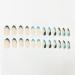 JUSTOTRY 24 Pcs Short Black French Stiletto False Nails - Pretty Marble Pattern with Nail Glue - Almond Stick On Nails for Women - Nail Art BL2 - Buy Online on GoSupps.com