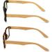 V.W.E. Wood Grain Printed Temple Arm Reading Glasses - 2 Pairs Black & Tortoise 2.0x - Stylish Spring Hinge Readers for Men & Women - Buy Online on GoSupps.com
