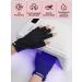 Kalolary Anti UV Gloves for Nail Lamp UPF50+ UV Protection Gloves for Manicure Nail Art Fingerless UV Shield Gloves for Women Girls Gel Manicures (Black) - Buy Online on GoSupps.com
