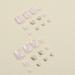 24Pcs Square Press-On Toenails - Short Fake Pink & White French Tip with Floral Rhinestones & Gold Glitter - Acrylic Toe nails for Women & Girls - Buy Online on GoSupps.com