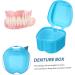 Coheali Prosthetic Toothbrush & Denture Box - Pink & Light Blue Storage for False Teeth | Durable Dental Compression Container - Buy Online on GoSupps.com