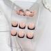 24Pcs Short Black French Tip Glitter Toe Nails Set - Nude Acrylic Summer False Toenails for Women - Buy Online on GoSupps.com