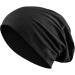 Balinco Unisex Beanie Hat - 100% Cotton Slouch Cap for Men & Women | Flexible Jersey Cotton | Perfect for Spring Autumn & Winter | Black - Buy Online on GoSupps.com