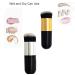 Foundation Brush 2 Pcs Kabuki Makeup Travel Powder Brush for Blending Liquid Cream or Flawless Powder Cosmetics - Buy Online on GoSupps.com