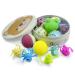 5+1 Tin Box Bath Bomb Gift Set, Natural & Organic Bath Fizzy Bomb with Croaking Floating Frog and Finger Toys, Colorful Moisturizing Relaxing Bath Spa, Perfect Self Care Kids Gift Set, Birthday Gift 5+1 Bath Bombs with Fin