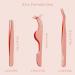 3 PCS Eyelash Tweezers Set - Stainless Steel Lash & Brow Tool Kit in Rose Gold - Buy Online on GoSupps.com
