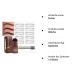 Eyewrew Waterproof Reusable Makeup Brow Stamp Kit | 10 Stencils & Brush for Perfect Brows - Medium Brown - Buy Online on GoSupps.com