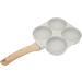 Qyebavge 4 Hole Nonstick Egg Hamburger Frying Pan Mini 4-Cup Omelette Pan with Handle for Universal Flat Bottom Induction Cooker - Buy Online on GoSupps.com