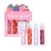 Surakey Roll-on lip gloss fruity lip oil transparent glitter lip gloss moisturizing and hydrating gloss long-lasting lipstick glossy liquid lipstick (4 sticks)