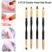Yoezuo Nail Art Brush Set - 4 Double Ended Brushes for UV Gel Paint & Manicure DIY - Buy Online on GoSupps.com