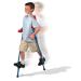 Geospace Original Walkaroo Stilts by Air Kicks (Steel) with Ergonomic Design for Easy Balance Walking (Blue)