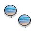 (Beach and Sea) Round Pill Box 3 Compartment Pill Box Mini Decorative Pocket Purse Portable Travel Medicine Tablet Vitamin Holder Organizer Pill Case
