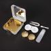 Wifehelper Stylish Gold Contact Lens Container - Mini Travel Case with Movable Marble Mirror - Soothing Square Design - Buy Online on GoSupps.com