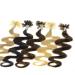 hair2heart 100 x 1g real hair microring loop extensions 60cm - straight - #14 dark blonde - loops hair extension