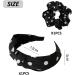1 Headband 1 Hair Tie Rock Headband Black Headband Polka Dot Headband Women's Rock Hair Accessories Rock Accessories Cross-Knot Headband Women's Polka Dot Headband - Buy Online on GoSupps.com