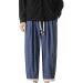 CEWIFO Comfortable Business Pants Men Light Loose 3/4 Shorts Cordelstrokes Elastic Waist Avoid Leg Casual Beach Yoga Pants Elegant Men Cargohoses For Men's Cotton A2-Blau 5xl