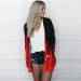 Long Shirt Outerwear Top Thin Warm Knitted Coat Women's Blouse V-Neck Shirt Tunic Long Women's Tunic Women's Shirt Casual Checked Shirt Women's Winter Chunky Knit Jacket E-red 3XL - Buy Online on GoSupps.com