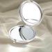 KALLORY Mini Rhinestone Compact Mirror - Double-Sided Hand Held Makeup Vanity Mirror for Women and Girls - Small Purse Mirror with Magnification - Silver - Buy Online on GoSupps.com