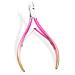 Nail skin pliers professional nail skin remover nail skin shears stainless steel skin scissors sharp cut fine for removal of excess torn skin on fingers and toes pink color gradient
