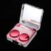 Gavigain Portable Square Contact Lens Case - Marble Design with Mirror (Rose Red) | International Shipping Available - Buy Online on GoSupps.com