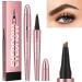 3D Microblading Eyebrow Tattoo Pencil 4 Fork Tip,2024 Magic Eyebrow Pencil,Long-Lasting Waterproof Eyebrow Pencil Contouring Pen,Natural Makeup Fine Stroke Eyebrow Pencil with Fork Tip (Light Brown)