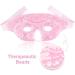 VJOLI Cooling Warm Full Face Mask Mineral Beads Facial Eye Mask for Sleeping Migraine Headache Stress Relief Reduces Eyes Puffiness Dark Circles Skin Care Freezable Microwavable Half mask Pink - Buy Online on GoSupps.com