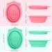 Unaone 2 PCS Makeup Brush Cleaning Mat - Silicone Pad & Foldable Bowl for Brushes & Sponges - Pink & Green - Buy Online on GoSupps.com