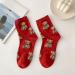 Chinese New Year Red Socks Gift | Cute Girl Cotton Socks | EU 36-40 / US 5.5-9 | Style 4 - Buy Online on GoSupps.com