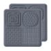 Aodaliy Silicone Slip mat for dog cats free from BPA + upgrading extra large suction cup Lick mat dog slow feeder dog lick mat pet for fodder mats for dog elecker and cat food (gray+gray) gray 2 pieces