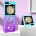 Shop Tivenfezk Nadoli Glitter Drive Shell for Samsung Galaxy Z Flip 5 - Shockproof Silicone Gradient Bumper Case with Liquid Waterfall Design - Transparent Blue Violet - Buy Online on GoSupps.com